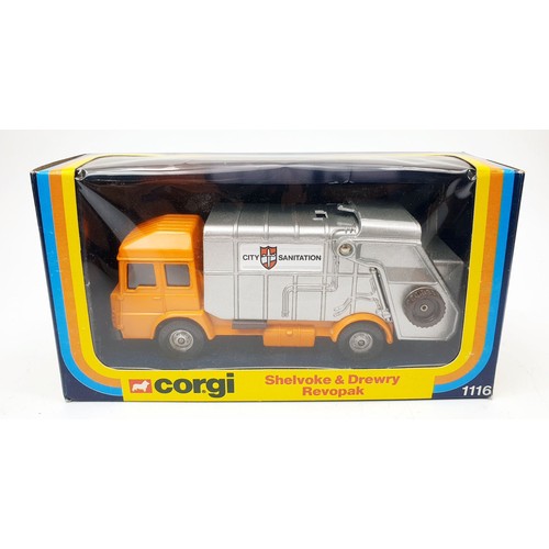 177 - A vintage boxed Corgi Shelvoke & Drewry Revopak, 1116. UK shipping £14. We combine shipping.