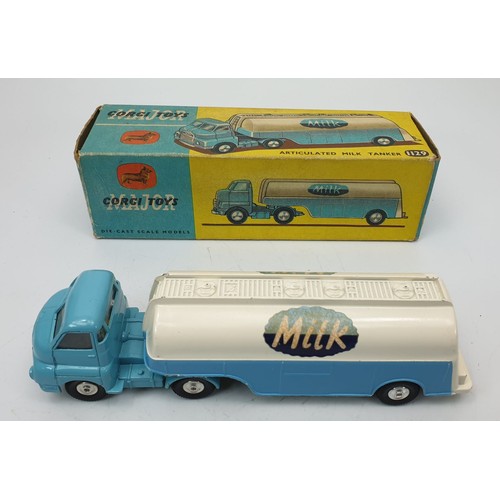 178 - A vintage boxed Corgi Articulated Milk Tanker, 1129. UK shipping £14. We combine shipping.