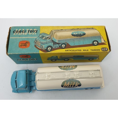 178 - A vintage boxed Corgi Articulated Milk Tanker, 1129. UK shipping £14. We combine shipping.