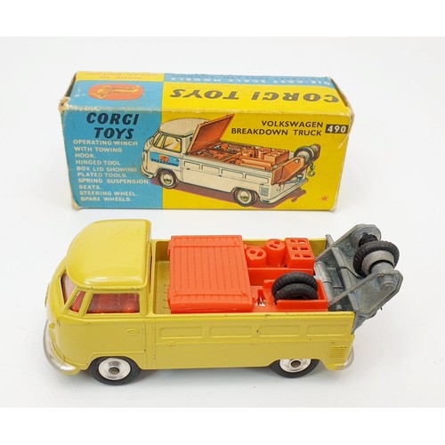 182 - A vintage boxed Corgi Volkswagen Breakdown Truck, 490. UK shipping £14. We combine shipping.