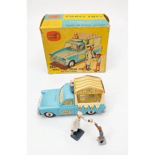 183 - A vintage boxed Corgi Wall's Ice Cream Van on Ford Thames, 447. UK shipping £14. We combine shipping... 