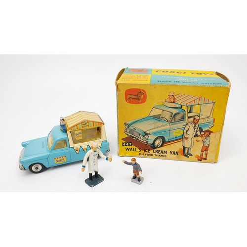 183 - A vintage boxed Corgi Wall's Ice Cream Van on Ford Thames, 447. UK shipping £14. We combine shipping... 