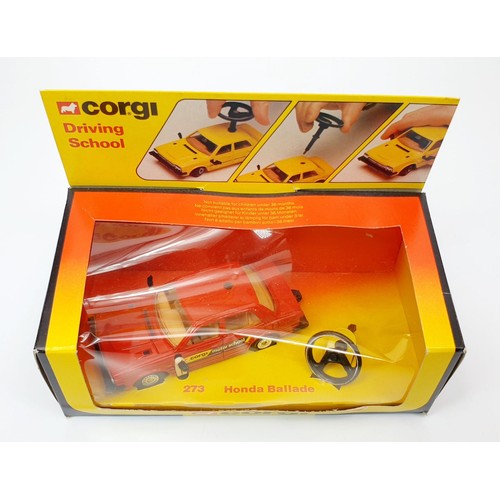 184 - A vintage boxed Corgi Driving School Honda Ballade, 273. UK shipping £14. We combine shipping.