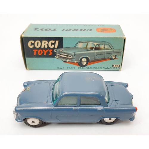 193 - A vintage boxed Corgi R.A.F. Staff Car-Standard Vanguard, 352. UK shipping £14. We combine shipping.