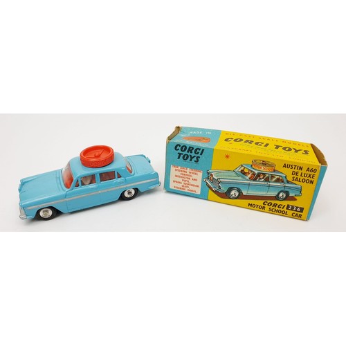 196 - A vintage boxed Corgi Motor School Car, 236. UK shipping £14. We combine shipping.