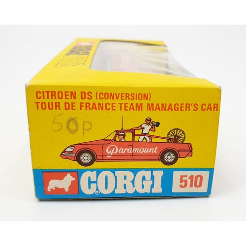 200 - A vintage boxed Corgi  Whizzwheels Citroen DS (Conversion) Tour de France Team Manager's Car, 510. U... 