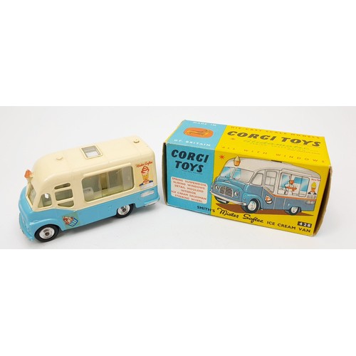 204 - A vintage boxed Corgi Smith's Mr Softee Ice Cream Van, 428. UK shipping £14. We combine shipping.