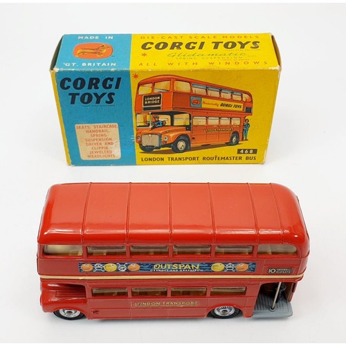 206 - A vintage boxed Corgi London Transport Route Master Bus, 468. UK shipping £14. We combine shipping.