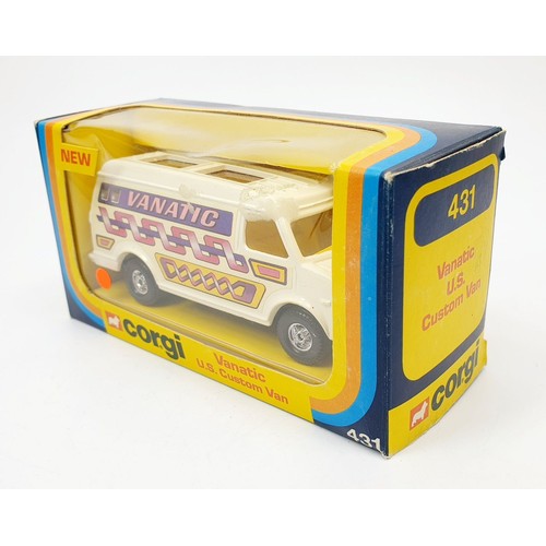 210 - A vintage boxed Corgi Vanatic U.S. Custom Van, 431. UK shipping £14. We combine shipping.