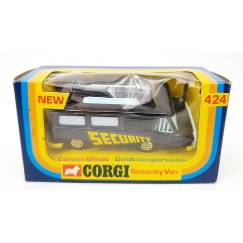 220 - A vintage boxed Corgi Security Van, 424. UK shipping £14. We combine shipping.