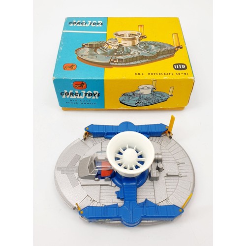 224 - A vintage boxed Corgi H.D.L. Hovercraft SR-N1, 1119. UK shipping £14. We combine shipping.