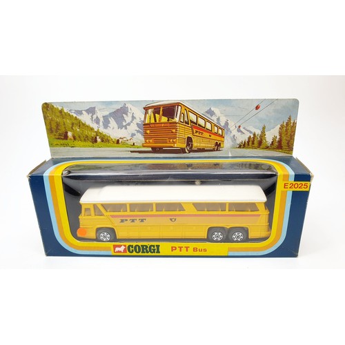 229 - A vintage boxed Corgi PTT Bus, E2025. UK shipping £14. We combine shipping.