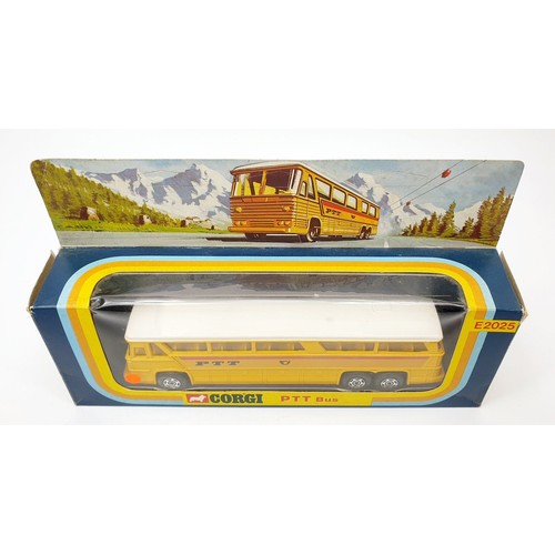 229 - A vintage boxed Corgi PTT Bus, E2025. UK shipping £14. We combine shipping.