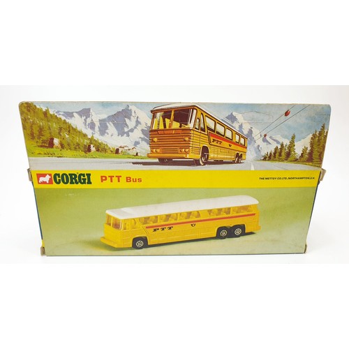 229 - A vintage boxed Corgi PTT Bus, E2025. UK shipping £14. We combine shipping.