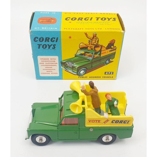 236 - A vintage boxed Corgi Public Address Vehicle, 472. UK shipping £14. We combine shipping.