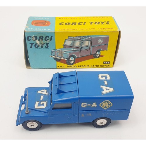 239 - A vintage boxed Corgi R.A.C. Radio Rescue Land-Rover, 416. UK shipping £14. We combine shipping.