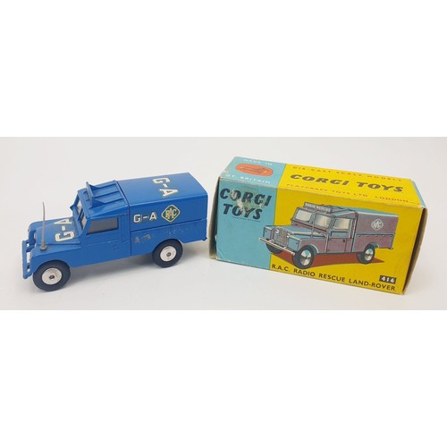 239 - A vintage boxed Corgi R.A.C. Radio Rescue Land-Rover, 416. UK shipping £14. We combine shipping.