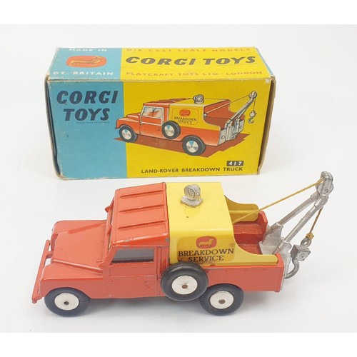 242 - A vintage boxed Corgi Land-Rover Breakdown Truck, 417. UK shipping £14. We combine shipping.