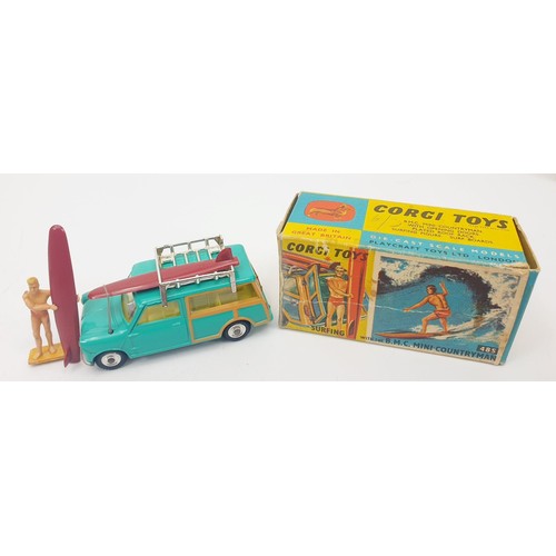 250 - A vintage boxed Corgi Surfing With The B.M.C. Mini-Countryman, 485. UK shipping £14. We combine ship... 