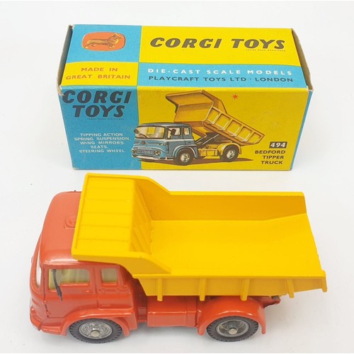 257 - A vintage boxed Corgi Bedford Tipper Truck, 494. UK shipping £14. We combine shipping.