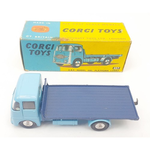 260 - A vintage boxed Corgi E.R.F. Model 44G Platform Lorry, 457. UK shipping £14. We combine shipping.