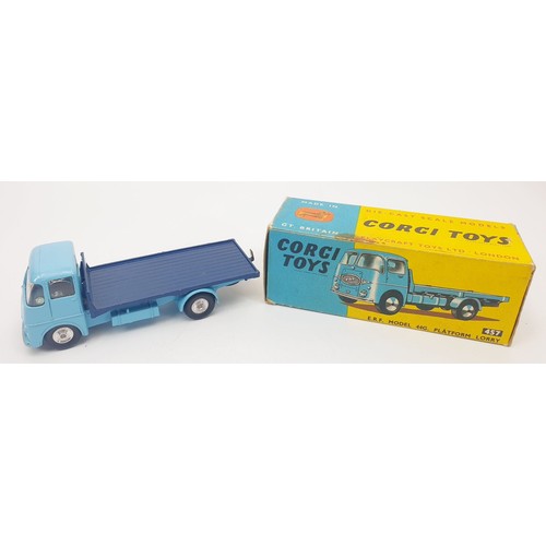 260 - A vintage boxed Corgi E.R.F. Model 44G Platform Lorry, 457. UK shipping £14. We combine shipping.