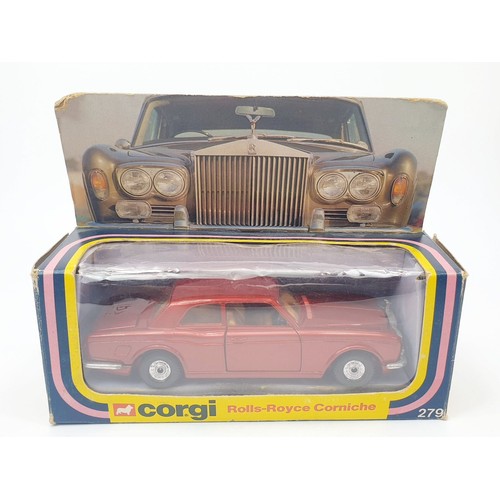 262 - A vintage boxed Corgi Rolls Royce Corniche, 279. UK shipping £14. We combine shipping.