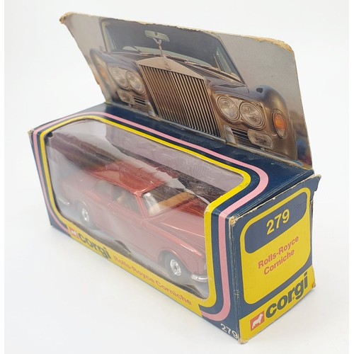 262 - A vintage boxed Corgi Rolls Royce Corniche, 279. UK shipping £14. We combine shipping.