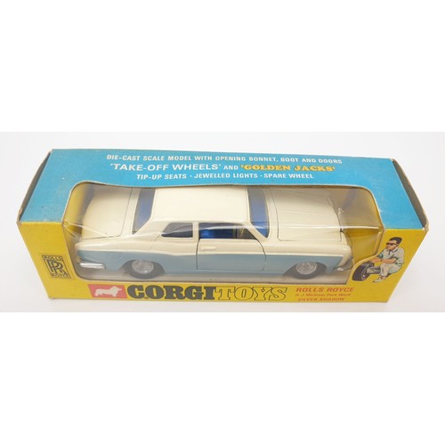 266 - A vintage boxed Corgi Rolls Royce H.J. Mulliner Park Ward Silver Shadow, 273. UK shipping £14. We co... 