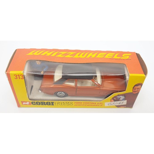 269 - A vintage boxed Corgi Ford Cortina GXL (Graham Hill), 313. UK shipping £14. We combine shipping.