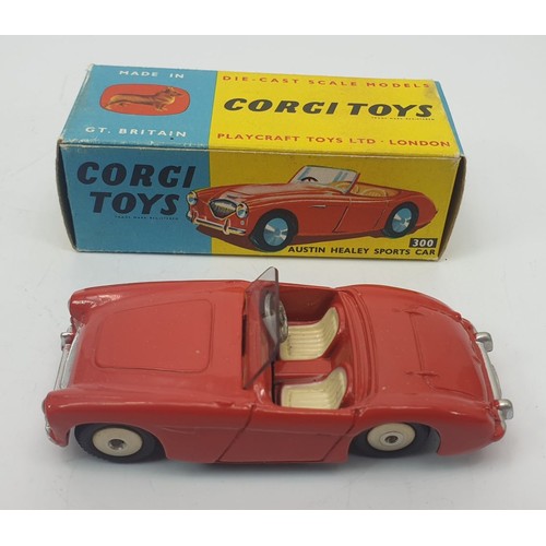 278 - A vintage boxed Corgi Austin Healey Sports Car, 300. UK shipping £14. We combine shipping.