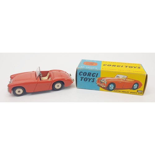 278 - A vintage boxed Corgi Austin Healey Sports Car, 300. UK shipping £14. We combine shipping.