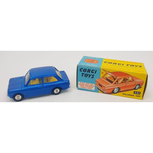 280 - A vintage boxed Corgi Hillman Imp, 251. UK shipping £14. We combine shipping.