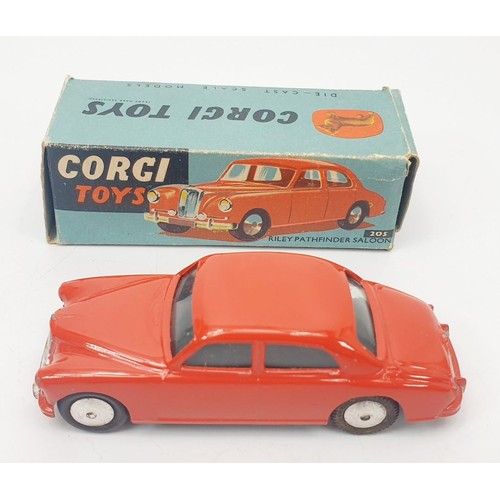 281 - A vintage boxed Corgi Riley Pathfinder Saloon, 205. UK shipping £14. We combine shipping.