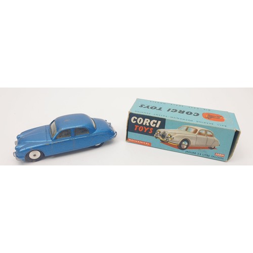 287 - A vintage boxed Corgi Jaguar 2.4ltr Saloon, 208M. UK shipping £14. We combine shipping.