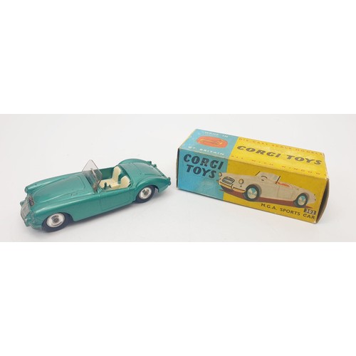 298 - A vintage boxed Corgi M.G.A. Sports Car, 302. UK shipping £14. We combine shipping.