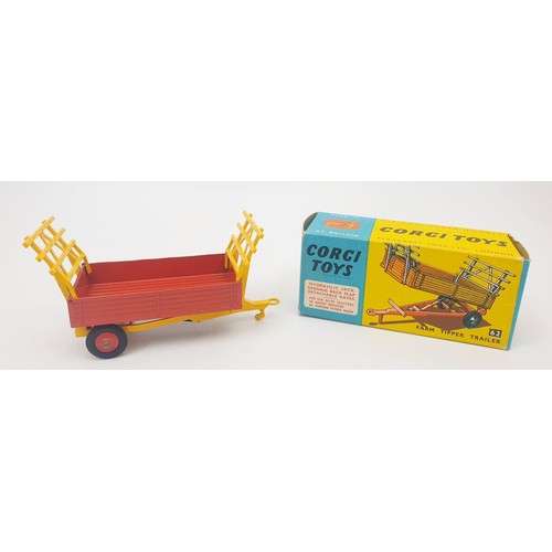 302 - A vintage boxed Corgi Farm Tipper Trailer, 62. UK shipping £14. We combine shipping.