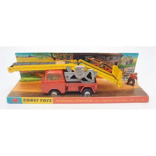 306 - A vintage boxed Corgi Working Conveyor On Forward Control Jeep FC-150, 64. UK shipping £14. We combi... 