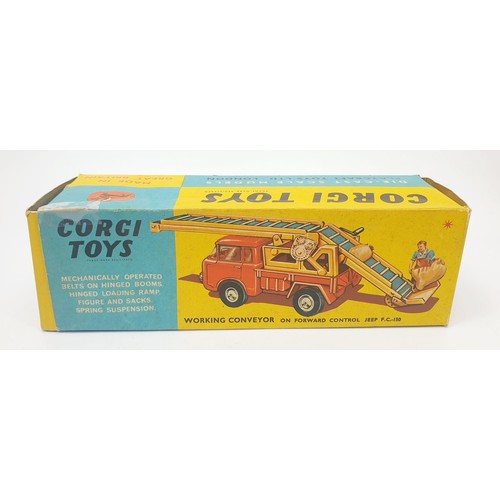 307 - A vintage boxed Corgi Working Conveyor On Forward Control Jeep FC 150, 64. UK shipping £14. We combi... 