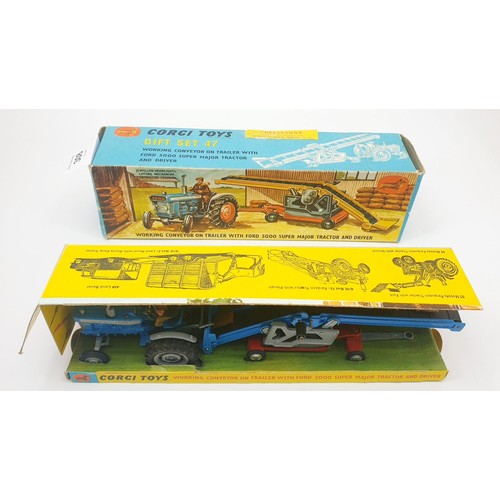 308 - A vintage boxed Corgi Working Conveyor on Trailer With Ford 5000 Super Major Tractor and Driver, Gif... 