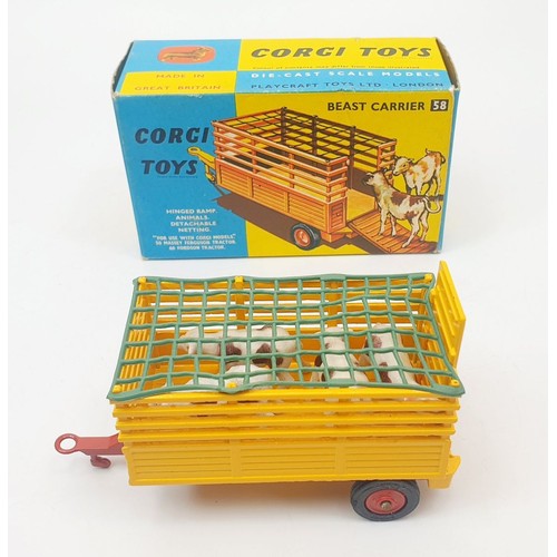 313 - A vintage boxed Corgi Beast Carrier, 58. UK shipping £14. We combine shipping.