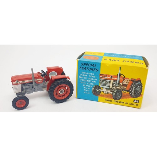 328 - A vintage Corgi Massey-Ferguson 165 Tractor with reproduction box, 66. UK shipping £14. We combine s... 