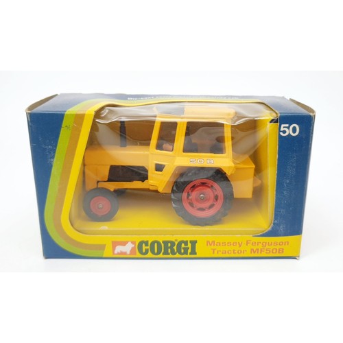 330 - A vintage boxed Corgi Massey-Ferguson Tractor MF50B, 50. UK shipping £14. We combine shipping.