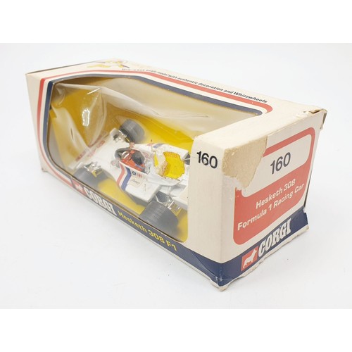 333 - A vintage boxed Corgi Hesketh 308 Formula 1 Racing Car, 160. UK shipping £14. We combine shipping.