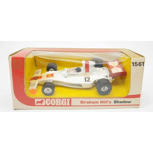 335 - A vintage boxed Corgi Graham Hill's Shadow, 1561. UK shipping £14. We combine shipping.