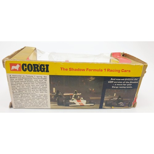 336 - A vintage boxed Corgi Graham Hill's Embassy Shadow, 156. UK shipping £14. We combine shipping.