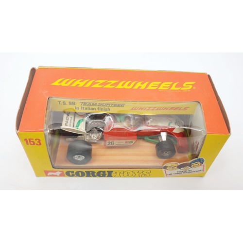 340 - A vintage boxed Corgi Whizzwheels T.S.9B Team Surtees In Italian Finish, 153. UK shipping £14. We co... 