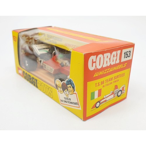 340 - A vintage boxed Corgi Whizzwheels T.S.9B Team Surtees In Italian Finish, 153. UK shipping £14. We co... 