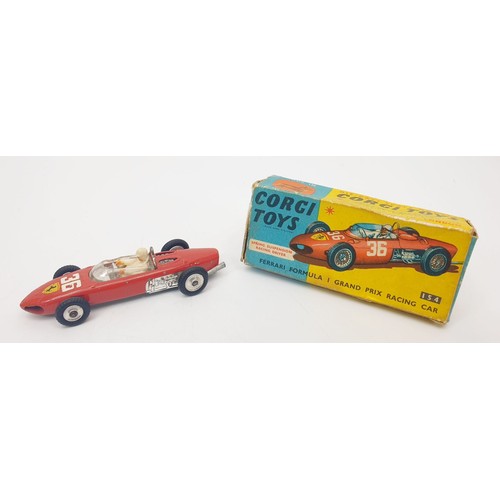 343 - A vintage boxed Corgi Ferrari Formula 1 Grand Prix Racing Car, 154. UK shipping £14. We combine ship... 