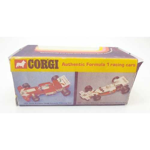 354 - A vintage Corgi Ferrari 312 B2 Formula 1 in reproduction box, 152. UK shipping £14. We combine shipp... 